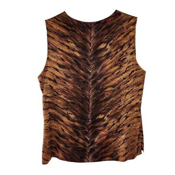 Doncaster Silk Top Size 12 Animal Print Lightweight Tank Top - Picture 2 of 7